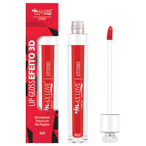 Batom Lip Gloss Efeito 3D Max Love Cor 913