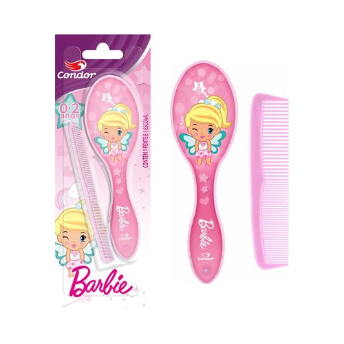 Escova para Cabelos + Pente Barbie Baby - 6782
