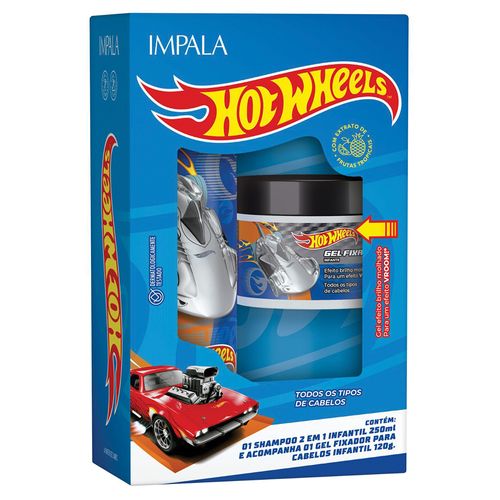 Kit Impala Hot Wheels (shampoo 2x1 + Gel Fixador Prata )