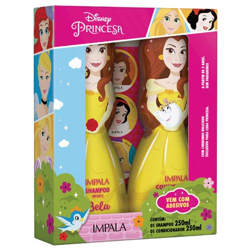 Kit Impala Princesas Disney Bela (Shampoo + Condicionador) 250ml