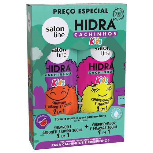 Kit Hidra Salon Line Kids Cachinhos (SH+CD) 300ml