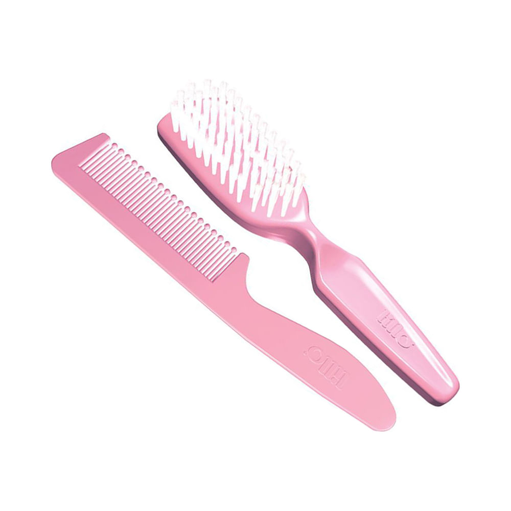 Conjunto Lillo Escova + Pente Rosa