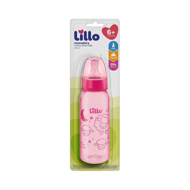 Mamadeira-Lillo-Divertida-240ml-Bico-Redondo-Rosa