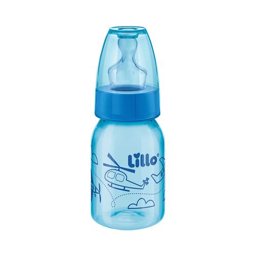 Mamadeira Lillo Divertida 120ml Tamanho 1 Ortodôntica Azul