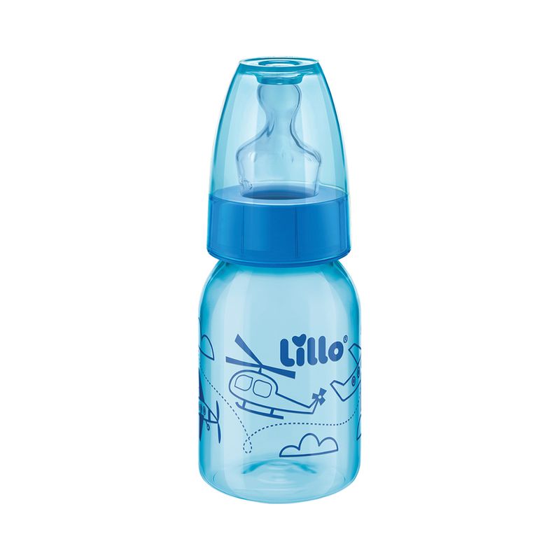 Mamadeira-Lillo-Divertida-120ml-Tamanho-1-Ortodontica-Azul