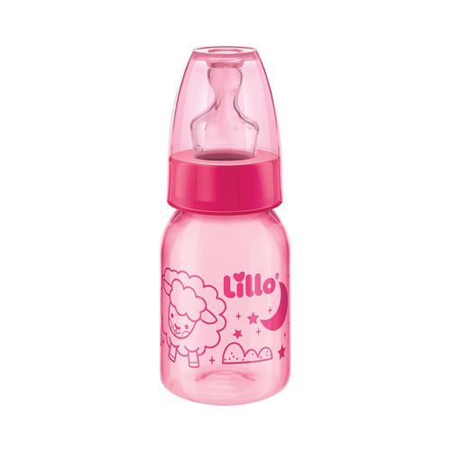 Mamadeira Lillo Divertida 120ml Tamanho 1 Ortodôntica Rosa