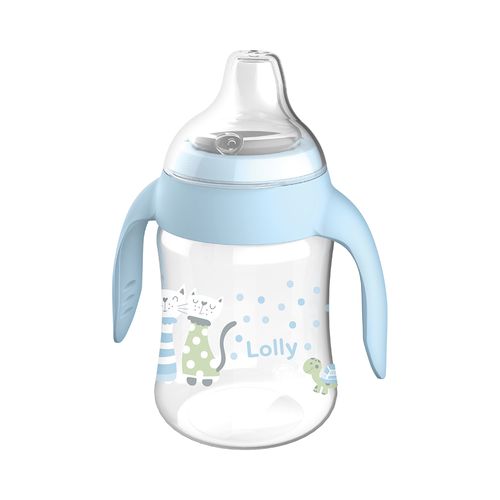 Copo Lolly Baby Com Alça Clean Azul 250ml Blister