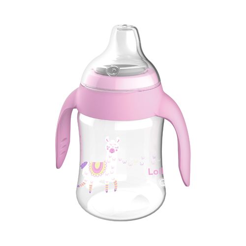 Copo Lolly Baby Com Alça Clean Rosa 250ml Blister