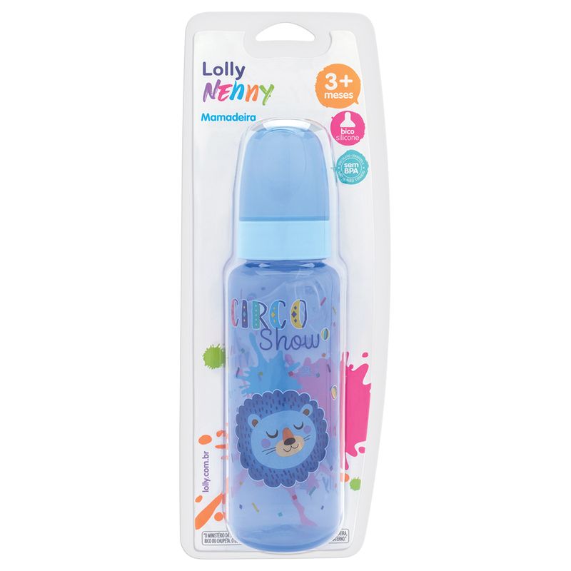 Mamadeira-Lolly-Baby-Color-240ml-Azul-Blister