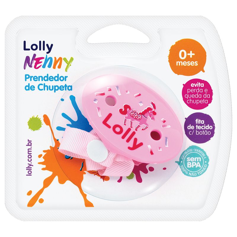 Prendedor De Chupeta Lolly Baby Tip Rosa