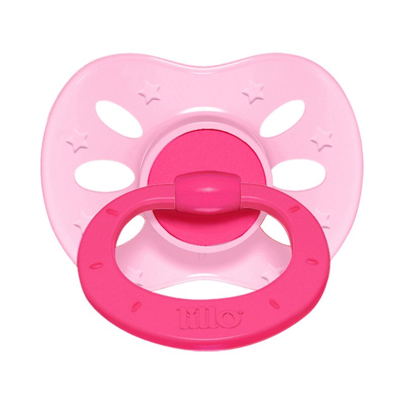 Chupeta Lillo Cores Fortes Extra Air Tamanho 2 Ortodontica Rosa
