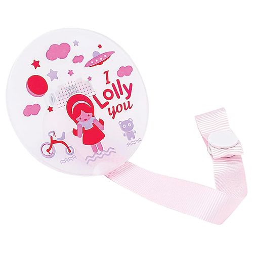 Prendedor De Chupeta Lolly Baby Zoo Rosa