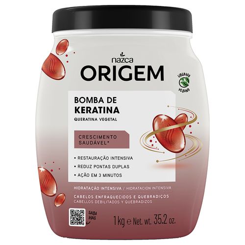 Creme De Hidratação Intensiva Nazca Origem 1kg Bomba Queratina