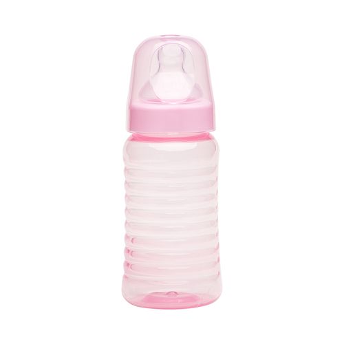 Mamadeira Lolly Baby Big Clean 340ml Bico Ortodôntico Rosa Blister