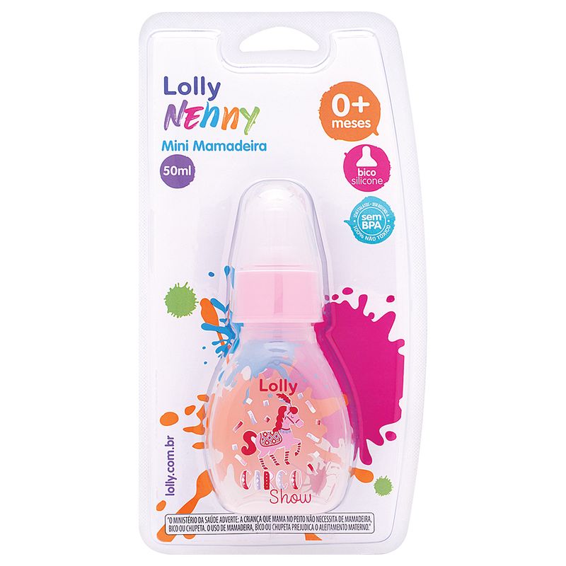 Mamadeira-Lolly-Baby-Mini-Tip-50ml-Rosa-Blister