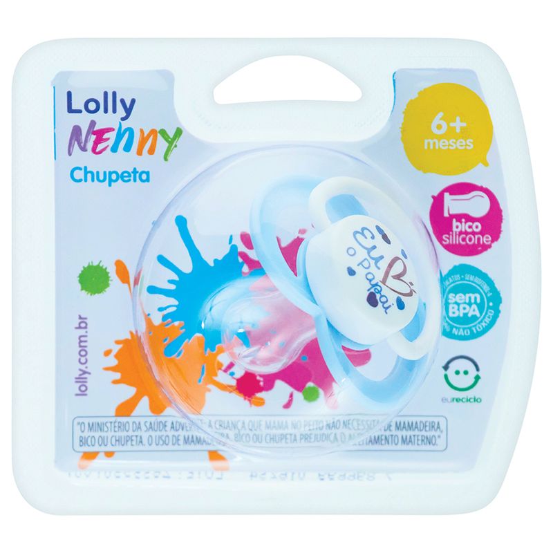 Chupeta-Lolly-Baby-Clean-Tamanho-2-Bico-Ortodontico-Azul-Blister