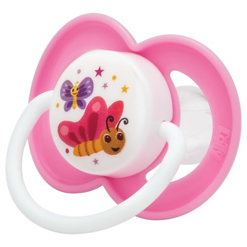 Chupeta Lolly Baby Clean Tamanho 2 Bico Ortodôntico Rosa Blister