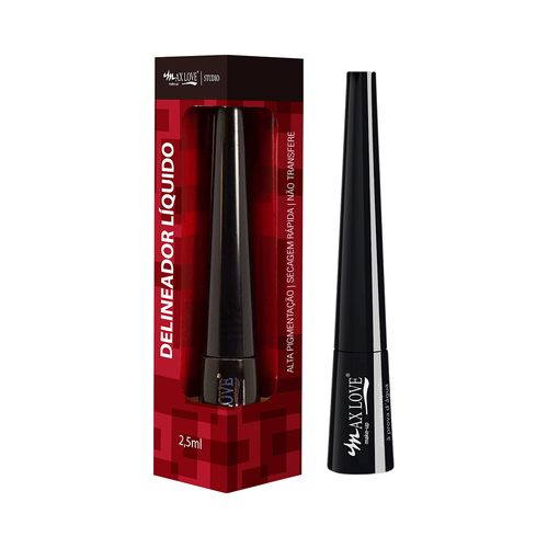 Delineador Líquido Max Love Preto 2,5ml