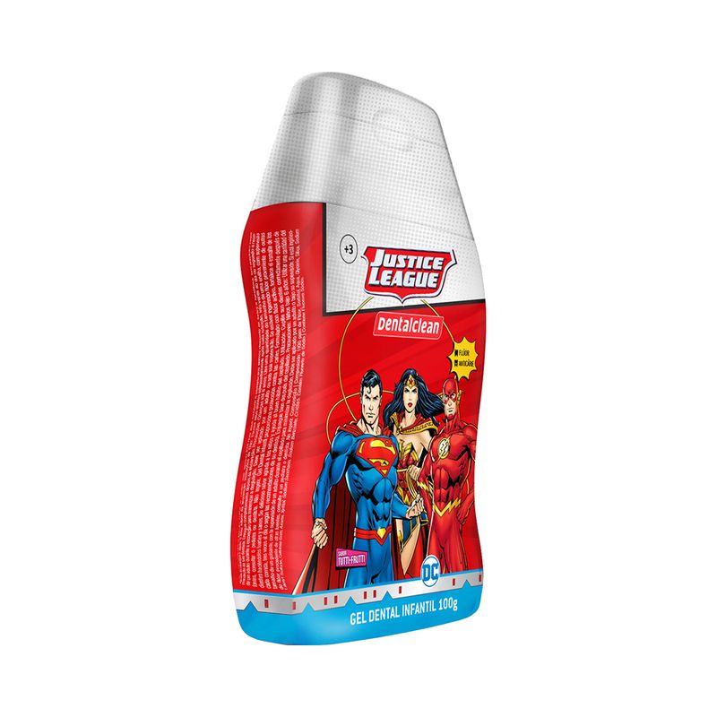 Gel Dental Infantil Dentalclean Liga Da Justica S- Fluor 100g