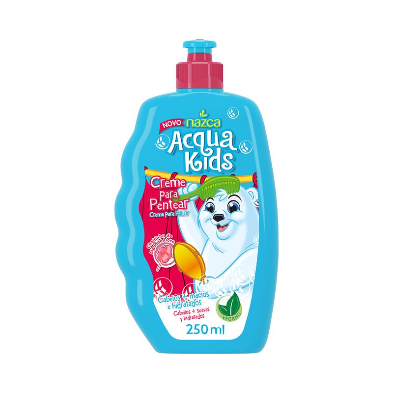 Creme Para Pentear Nazca Acqua Kids Vegano Algodao Doce 250ml