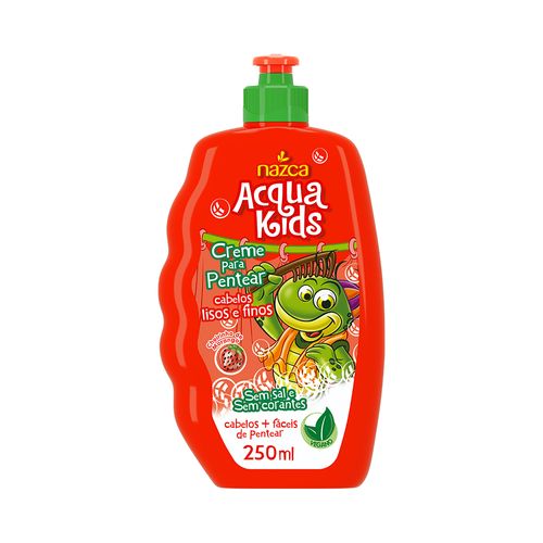 Creme Para Pentear Nazca Acqua Kids Vegano Lisos E Finos 250ml