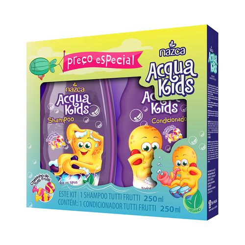 Kit Nazca Acqua Kids Vegano Tutt Frutti (Shampoo + Condicionador) 250ml