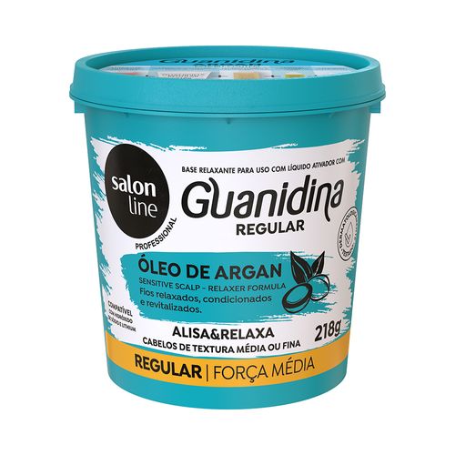 Guanidina Salon Line Óleo De Argan Regular Força Média 218g