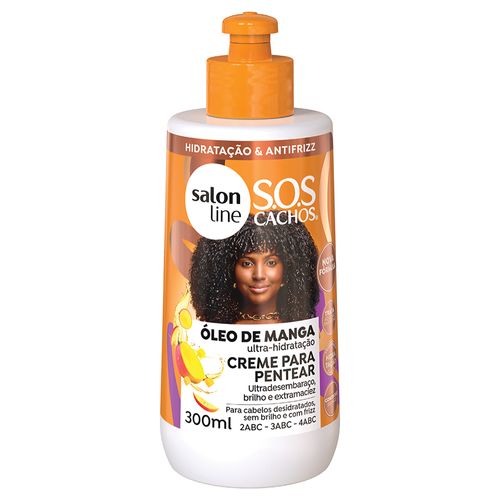 Creme Para Pentear Salon Line Sos Cachos Óleo De Manga 300ml