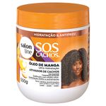 Ativador De Cachos Umidificador Salon Line Sos Cachos Oleo De Manga 500g
