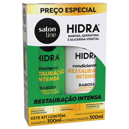 Kit Hidra Babosa Salon Line Reconstrução Profunda (Shampoo + Condicionador) 300ml