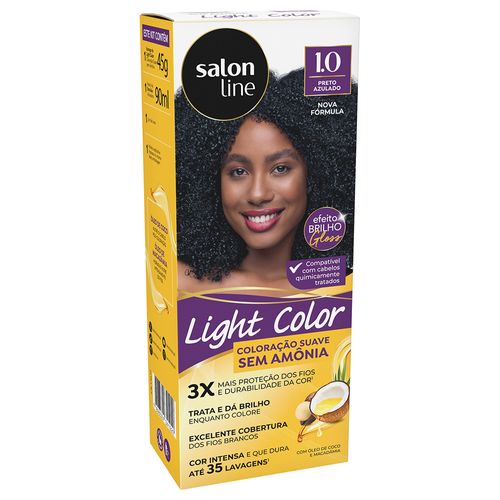 Coloração Suave Light Color Salon Line 1.0 Preto Azulado