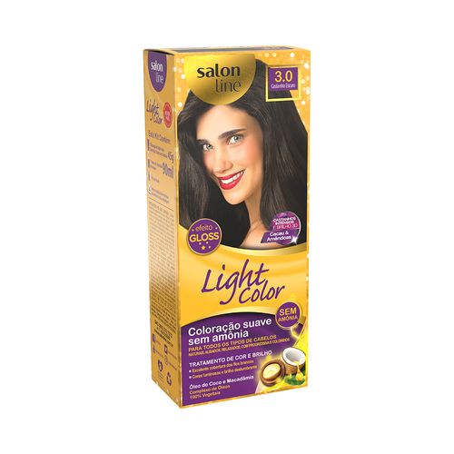 Coloração Suave Light Color Salon Line 3.0 Castanho Escuro