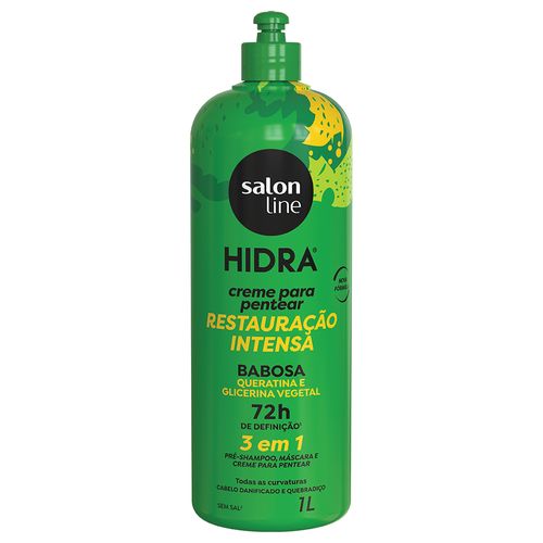 Creme Para Pentear Salon Line Hidra Babosa Litrão 1l