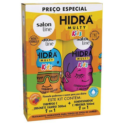 Kit Hidra Salon Line Multy Kids (Shampoo + Condicionador) 300ml