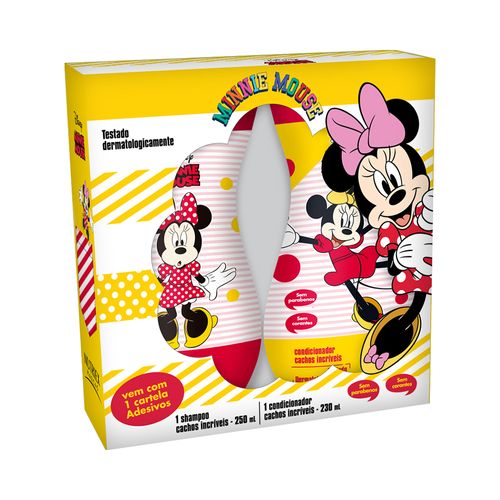 Kit Infantil Nutriex Minnie Cachos Incríveis (Shampoo 250ml + Condicionador 230ml + Adesivos)
