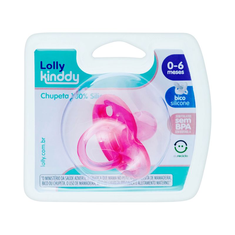 Chupeta-Lolly-Baby-100--Silicone-Tamanho-1-Bico-Ortodontico-Rosa-Blister