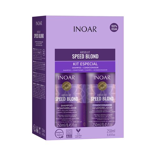 Kit Inoar Absolut Speed Blond (Shampoo + Condicionador) 250ml