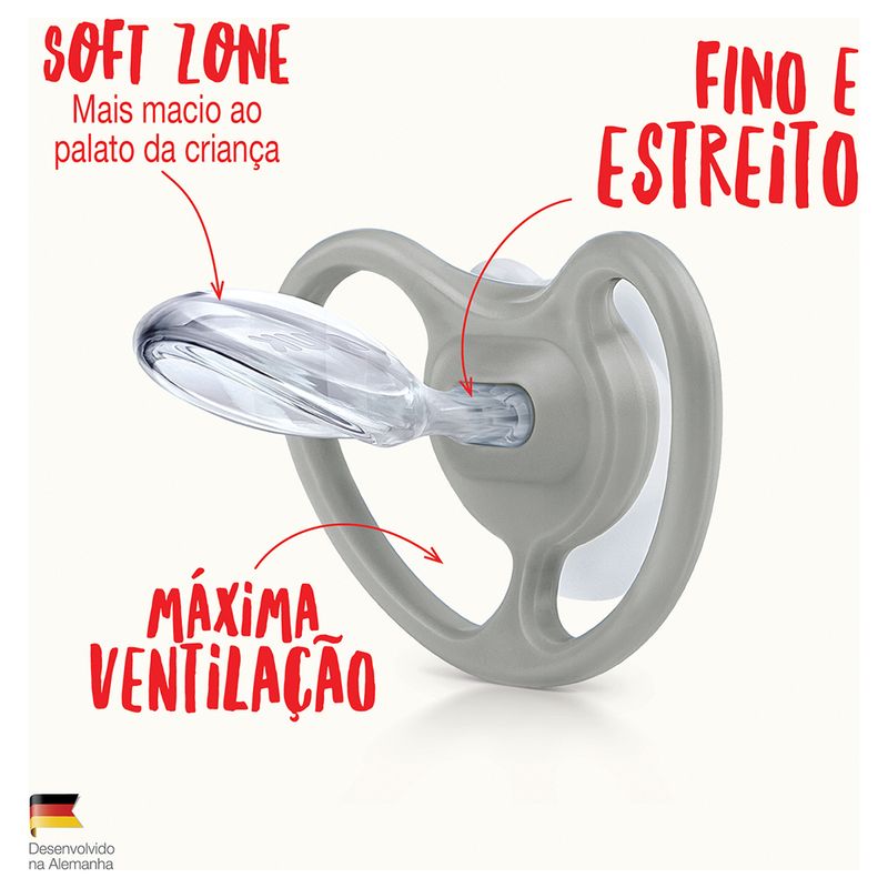 Chupeta Nuk Space Silicone Tamanho 1 Neutral