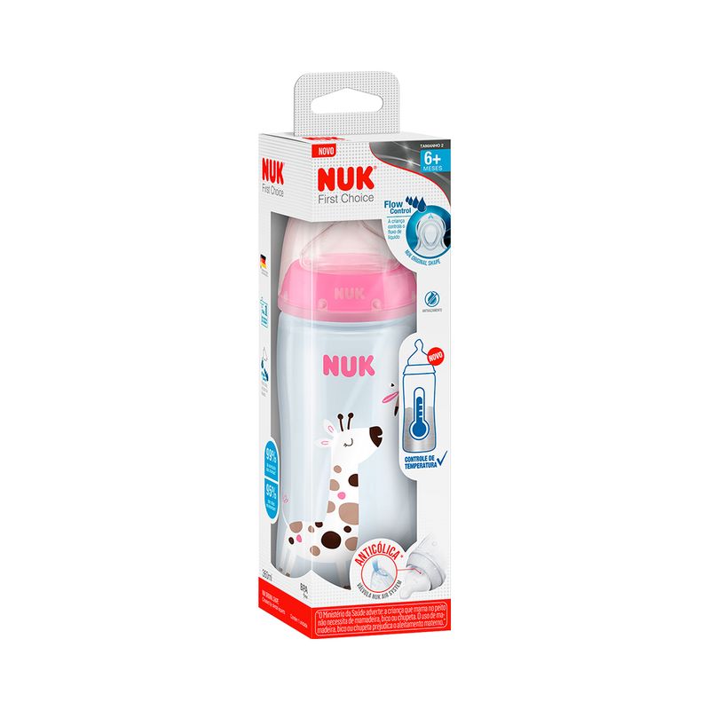 Mamadeira-Nuk-First-Choice-Controle-De-Temperatura-360ml-Tamanho-2-Girl