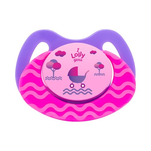 Chupeta Lolly Baby Viva Tamanho 2 Silicone Bico Ortodôntico Rosa Blister