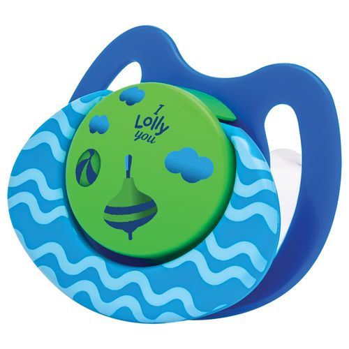 Chupeta Lolly Baby Viva Tamanho 2 Silicone Bico Ortodôntico Azul Blister