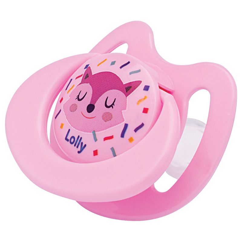 Chupeta-Lolly-Baby-Tip-Tamanho-1-Silicone-Bico-Redondo-Rosa-Blister