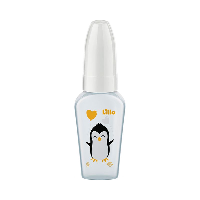 Mamadeira-Lillo-Chuquinha-Primeiros-Passos-50ml-Bico-Redondo-Silicone-Branco