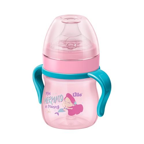 Caneca Aprendizado Lillo Evolution Com Alça 150ml Rosa