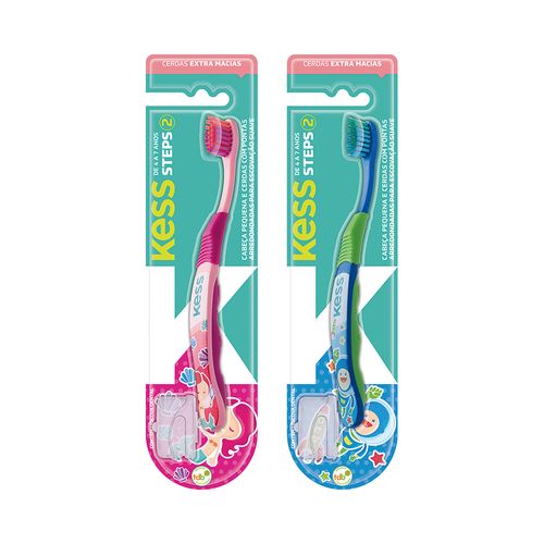 Escova Dental Infantil Kess Steps 2 Extra Macia