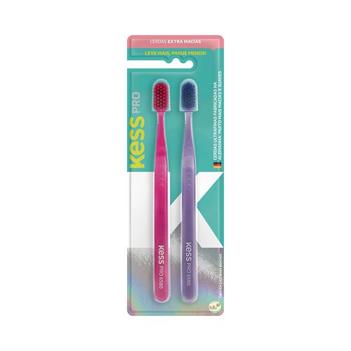 Escova Dental Kess Pro Com 2 Unidades Extra Macia