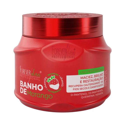 Máscara Forever Liss Banho De Verniz De Morango 250g