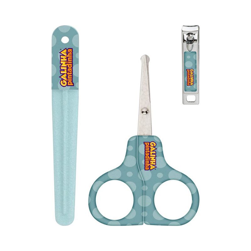 Kit-Galinha-Pintadinha--Tesoura---Cortador-de-Unhas---Lixa----6778