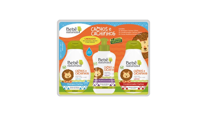 Kit Bebê Natureza Cachos e Cachinhos (Shampoo 120ml +