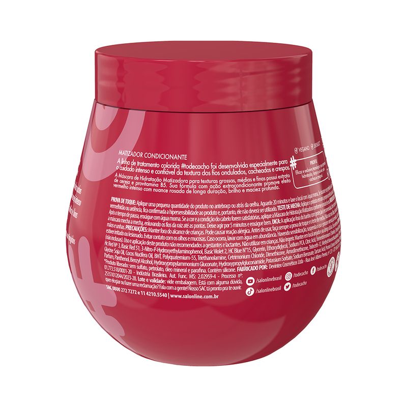 Mascara Matizadora -TDC Vermelho Cereja 300g